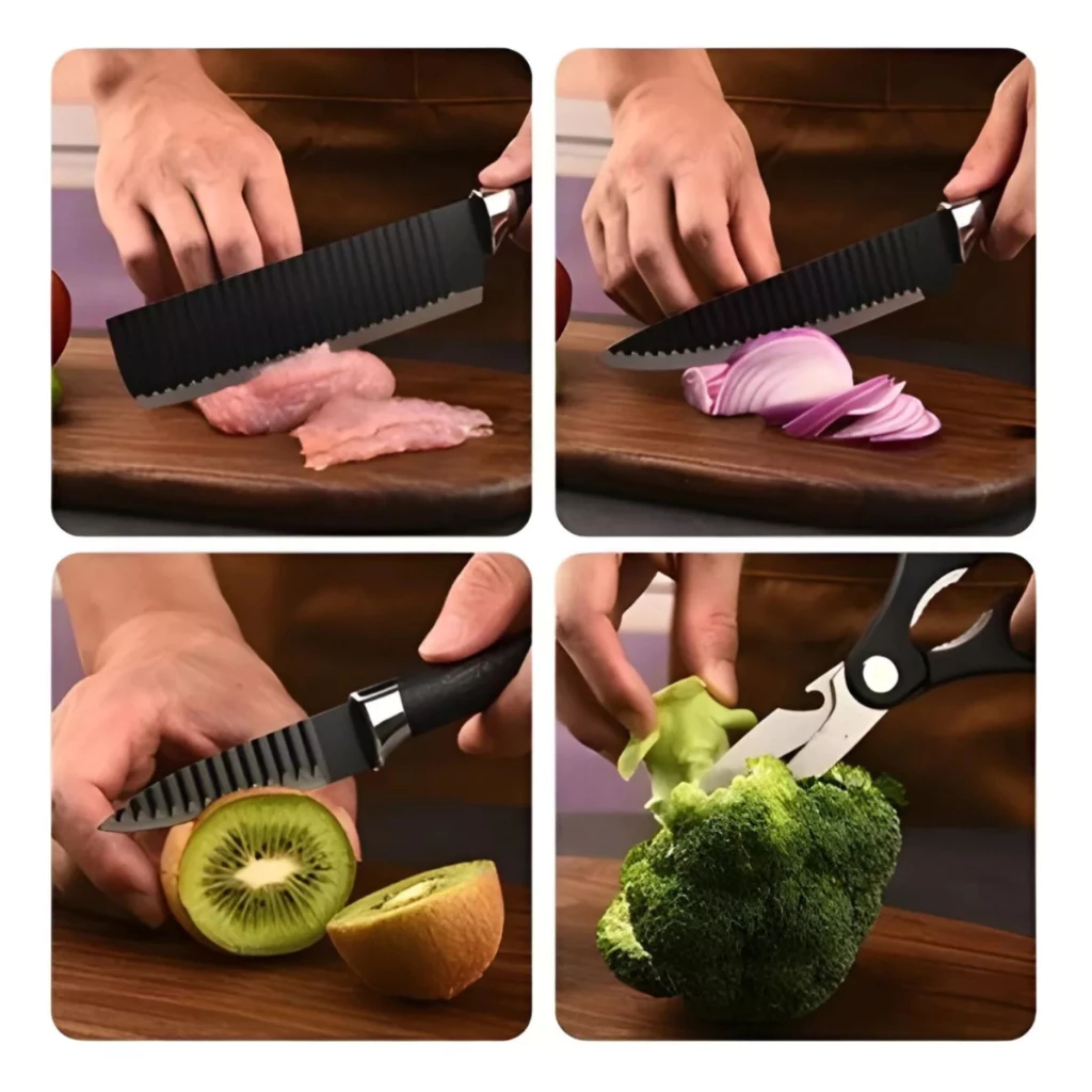 Conjunto de Facas Kit Churrasco Profissional Em Inox 8 Peças (Vendido pela Shopee) - Imagem 6